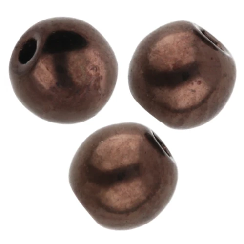 Perles en verre tchèque rondes 3 mm Dark Bronze x50