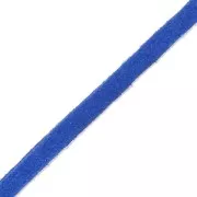 Lacet Suedine 3x1.5 mm Bleu dur pailleté x 2.8 m
