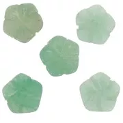 Perle fleur 14 mm en pierre gemme - Aventurine x1
