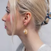 Pendentif fleur 20 mm en pierre gemme - Agate x1