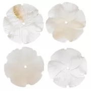 Pendentif fleur 20 mm en pierre gemme - Agate x1