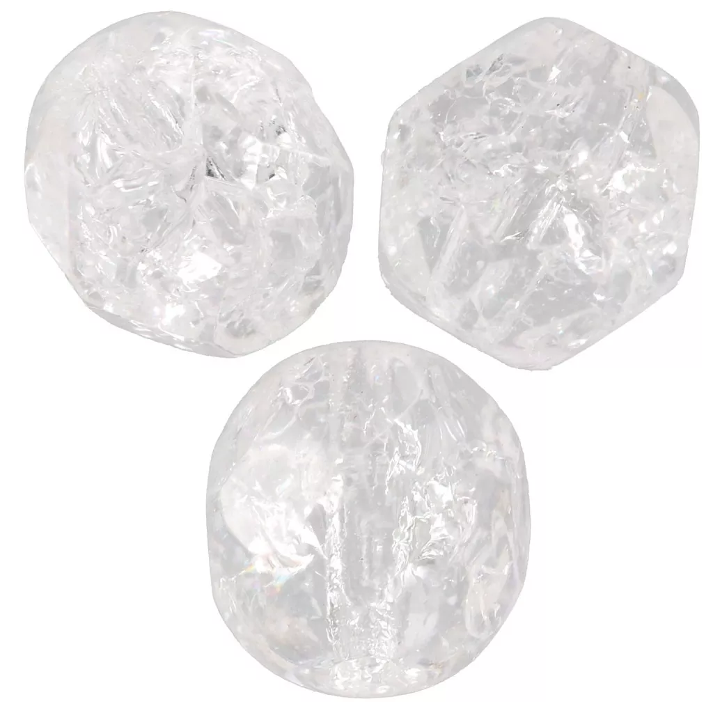Lot De 25 Perles Facettées Preciosa 6 Mm – Effet Crystal Cracked – Pour Création De Bijoux – Neuf