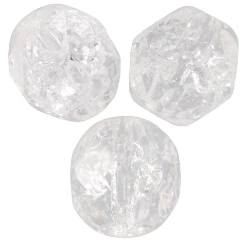 Facettes 6 mm Crystal Cracked x25