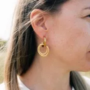 Créoles ouvertes 2 fils - 23 mm avec anneau ouvert - Acier Inoxydable 304L x2