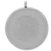 Serti pendentif pour cabochon fond plat 16 mm - Acier inoxydable 303L x1|raw }}