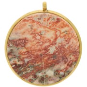 Serti pendentif pour cabochon fond plat 20 mm - Acier inoxydable 303L Doré x1