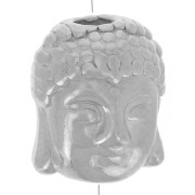 Perle tête de Bouddha 9x11 mm - Acier inoxydable 316L x1|raw }}