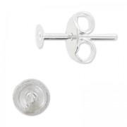 Clous d'oreilles disque 3.5 mm argenté x2|raw }}