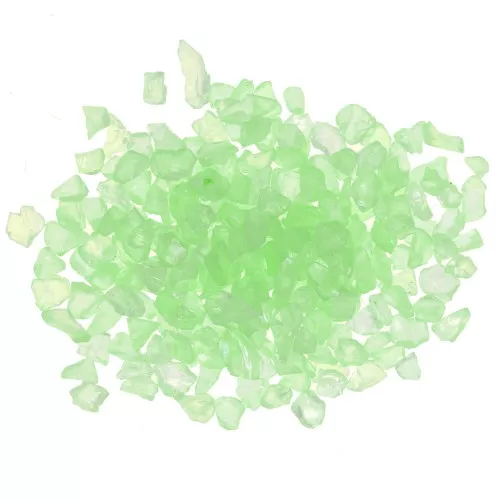 Copeaux de verre concassé - éclat irrégulier à résiner  - Vert clair AB x7g