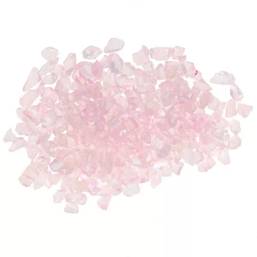 Copeaux de verre concassé - éclat irrégulier à résiner  - Rose clair AB x7g