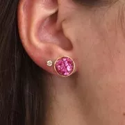 Copeaux de verre concassé - éclat irrégulier à résiner - Rose clair AB x7g