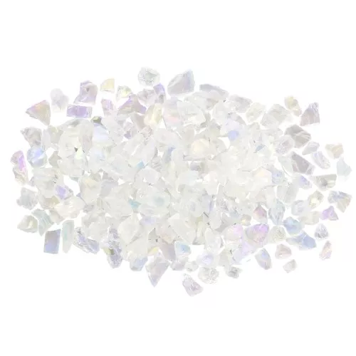 Copeaux de verre concassé - éclat irrégulier à résiner - Crystal AB x7g