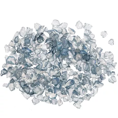 Copeaux de verre concassé - éclat irrégulier à résiner - Gris AB x7g