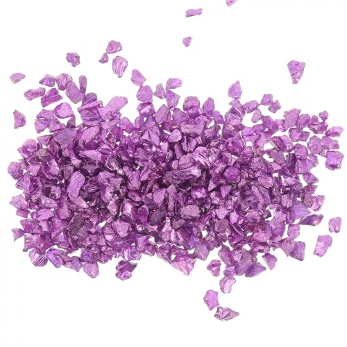 Copeaux de verre concassé - éclat irrégulier à résiner - Violet métallisé x10g