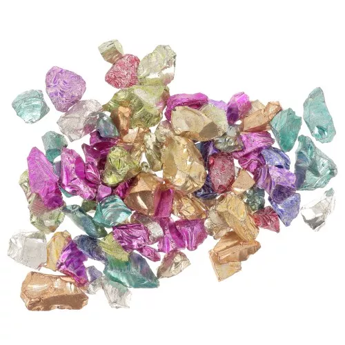 Copeaux de verre concassé - éclat irrégulier à résiner -Multicolore métallisé x10g