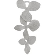 Pendentifs intercalaires 3 fleurs orchidées 45x22 mm Acier inoxydable 316L x2