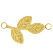 Intercalaires feuilles 2 anneaux - 22x12 mm - Acier inoxydable 316L Doré x4|raw }}