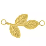Intercalaires feuilles 2 anneaux - 22x12 mm - Acier inoxydable 316L Doré x4