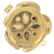 Fermoir à clipser fleur avec oxydes de zirconium 22 mm - Doré x1