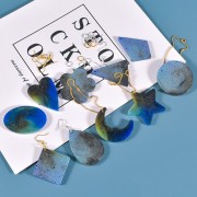 Moule silicone pour réaliser pendentifs étoiles - lunes en résine - Transparent x1|raw }}