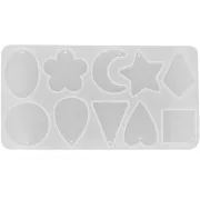 Moule silicone pour réaliser pendentifs étoiles - lunes en résine - Transparent x1