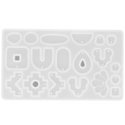 Moule silicone pour réaliser pendentifs forme géométrique en résine - Transparent|raw }}