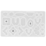 Moule silicone pour réaliser pendentifs forme géométrique en résine - Transparent