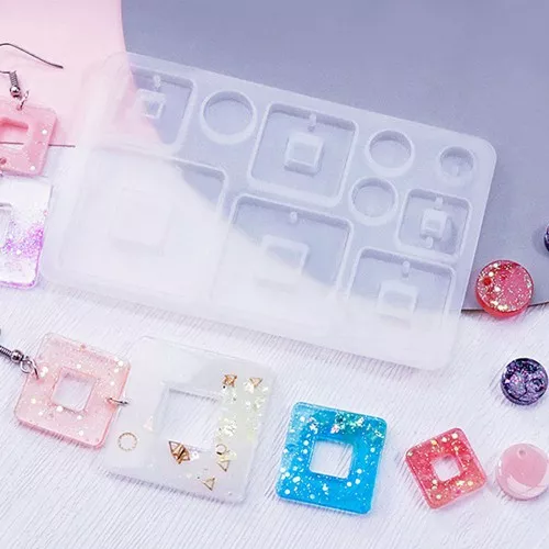 Moule silicone pour réaliser pendentifs et intercalaires en résine -Transparent x1
