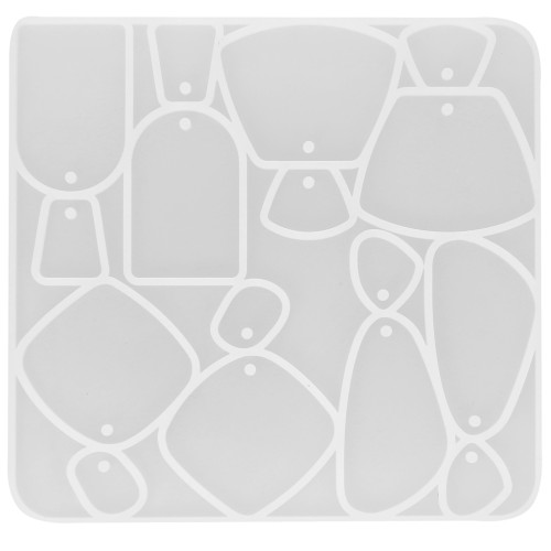 Moule silicone n°14 pour réaliser des boucles d'oreilles en résine -Transparent x1