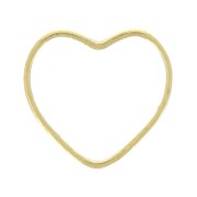 Anneaux de montage et tissage coeur 6x7 mm - Laiton brut x1|raw }}