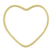 Anneaux de montage et tissage coeur 9x10 mm - Laiton brut x1|raw }}