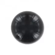 Rondes semi-percées  8 mm Black Onyx x2