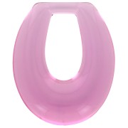 Pendentif goutte évidée en résine transparente 33x27 mm - Cassis x1