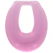 Pendentif goutte évidée en résine transparente 33x27 mm - Cassis x1