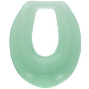Pendentif goutte évidée en résine transparente 33x27 mm - Vert clair x1|raw }}
