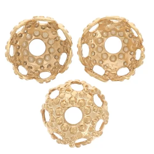 Coupelles filigranées 4 mm - Doré x20