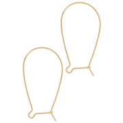Boucles d'oreilles crochets dormeuses 38 mm Argent 925 Doré à l'or fin x2|raw }}