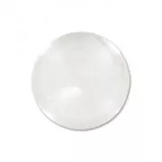 Rondes semi-percées  8 mm Crystal Quartz x2