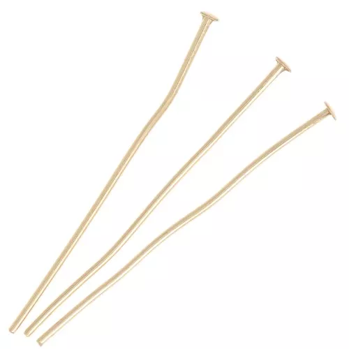 Clous tête plate 38x0.8 mm Doré x25
