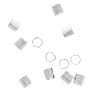 Tubes à écraser 2 mm Argenté x100|raw }}