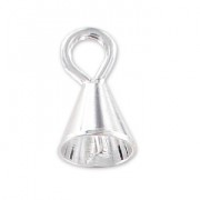 Attache pendentif 8 mm pour poire semi-percée Placage argent fin|raw }}
