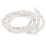 Perles rondes aplaties facettées 4x3 mm - Pierre de Lune x35cm|raw }}