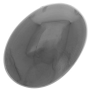 Cabochon ovale 14x10 mm en pierre gemme - Hematite x1|raw }}