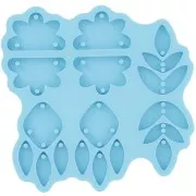 Moule silicone pour réaliser des boucles d'oreilles feuilles en résine époxy x1
