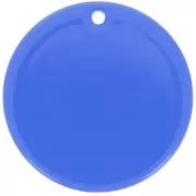 Pendentif rond en acrylique transparent 30 mm - Bleu roi x1
