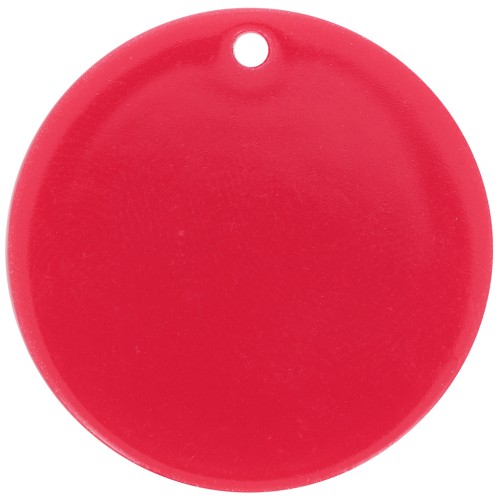 Pendentif rond 30 mm en acétate transparent - Rouge Cadmium x1