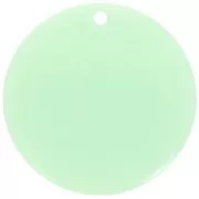 Pendentif rond en acrylique transparent 30 mm - Mint x1