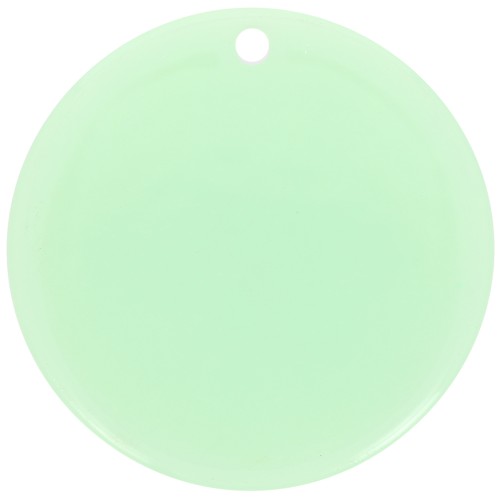 Pendentif rond 30 mm en acétate transparent - Mint x1