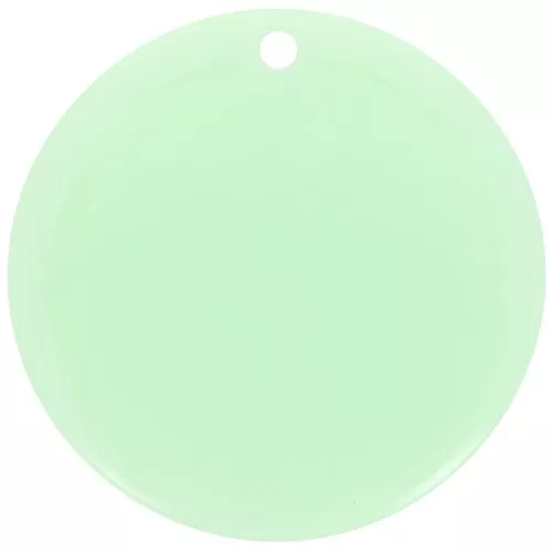 Pendentif rond 30 mm en acétate transparent - Mint x1