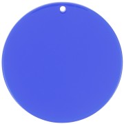 Pendentif rond en acrylique transparent 50 mm - Bleu roi x1|raw }}